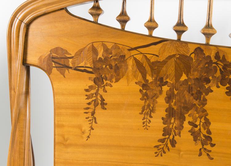 Bild 3 zu Objekt, 'Glycines, cl&eacute;matites, pavots et papillons' bed, 1900, Majorelle, Louis, Nancy, 124A 2