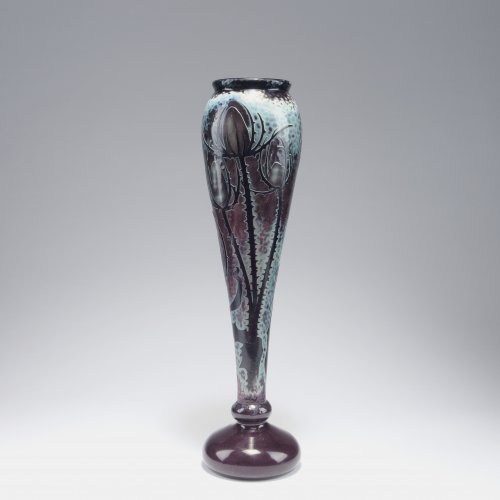 Tall 'Cardère sauvage' Martelé vase, 1900-03