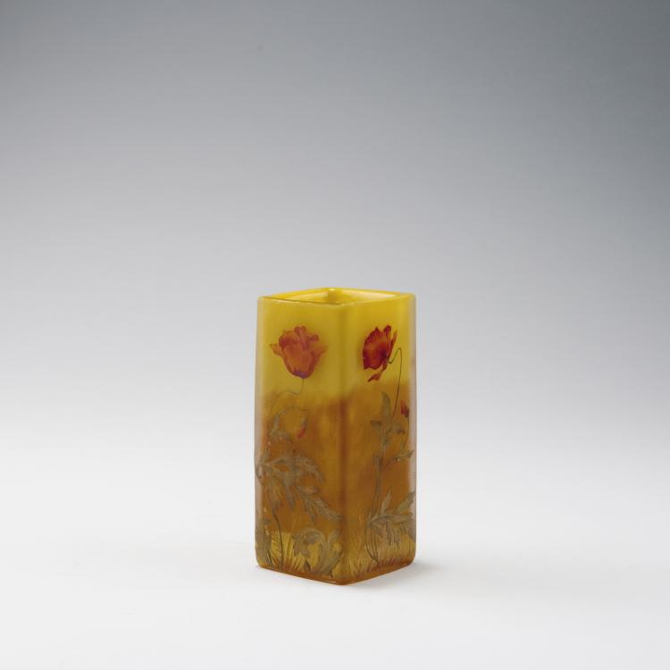 Hauptbild zu Objekt, 'Cocquelicot' vase, 1900, Daum Fr&egrave;res, Nancy, 123 181