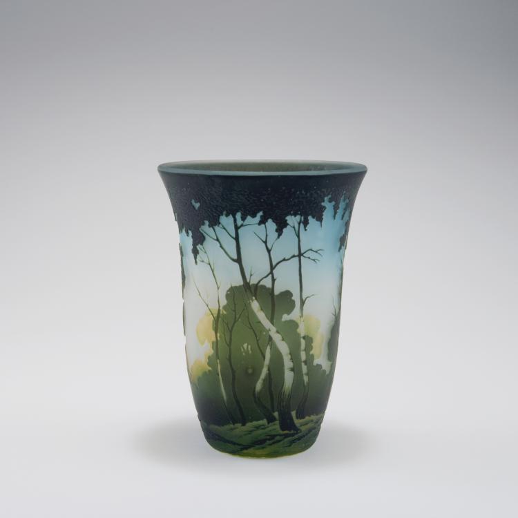 Hauptbild zu Objekt, 'Paysage' vase, 1925s, Muller Fr&egrave;res, Lun&eacute;ville, 123 407