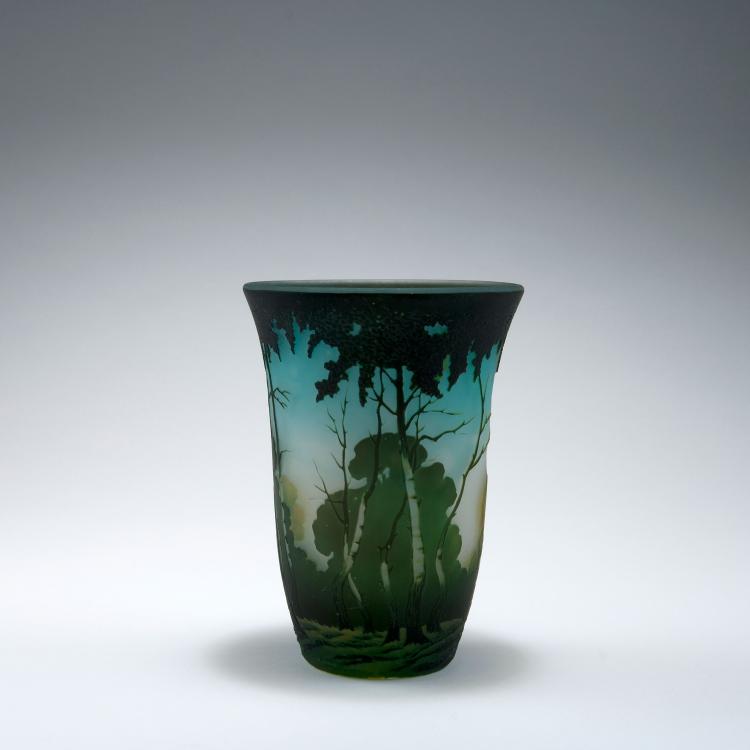 Bild 1 zu Objekt, 'Paysage' vase, 1925s, Muller Fr&egrave;res, Lun&eacute;ville, 123 407