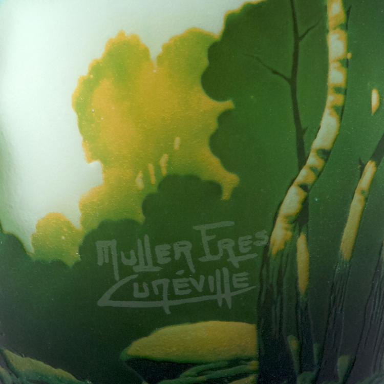 Bild 2 zu Objekt, 'Paysage' vase, 1925s, Muller Fr&egrave;res, Lun&eacute;ville, 123 407