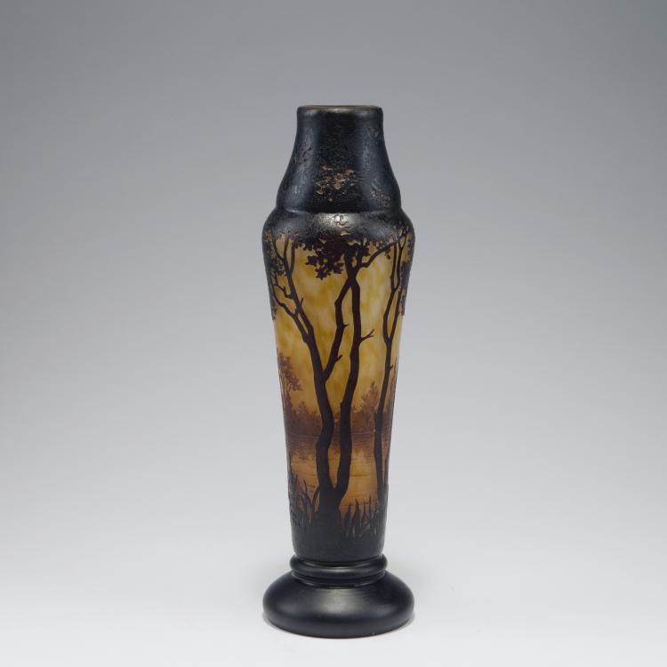 Hauptbild zu Objekt, 'Paysage lacustre' vase, 1910, Daum Fr&egrave;res, Nancy, 123 221