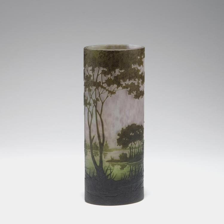 Hauptbild zu Objekt, 'Paysage lacustre' vase, 1910-15, Daum Fr&egrave;res, Nancy, 123 225
