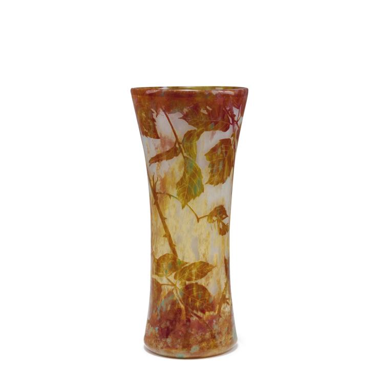 Hauptbild zu Objekt, 'Rosiers &agrave; l'automne' vase, 1903, Daum Fr&egrave;res, Nancy, 123 190