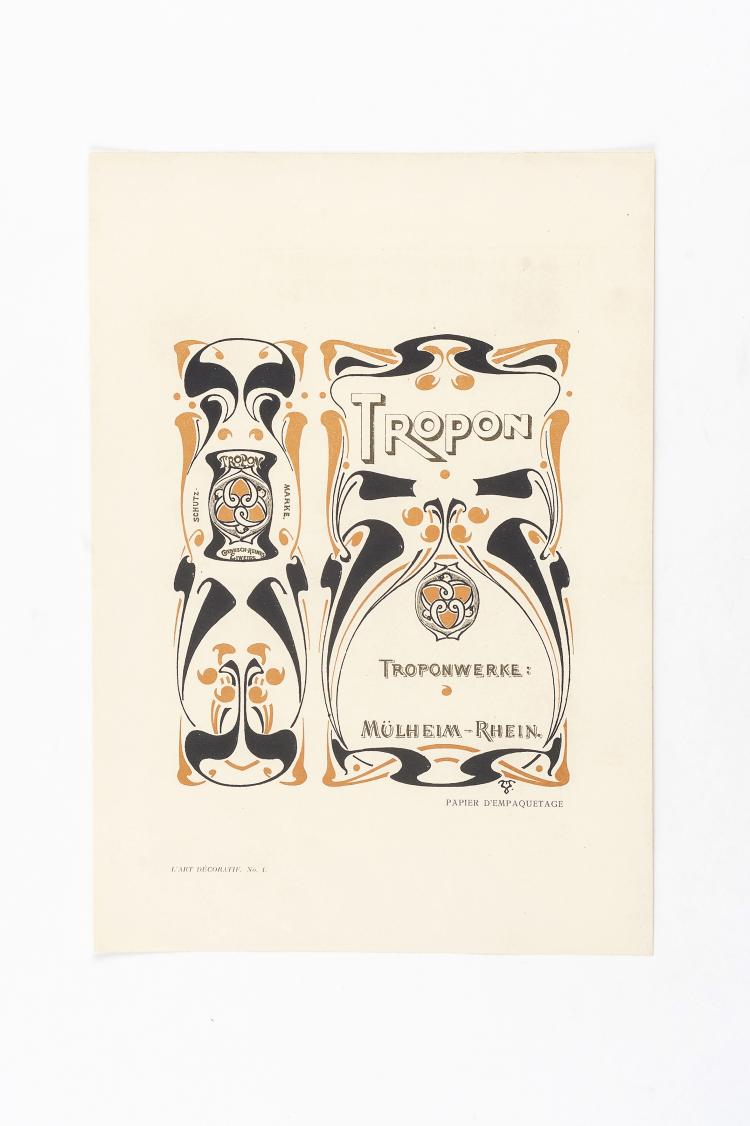 Hauptbild zu Objekt, 'Tropon', aus L'Art D&eacute;coratif No. 1, 1897 , Henry van de Velde, 123 880