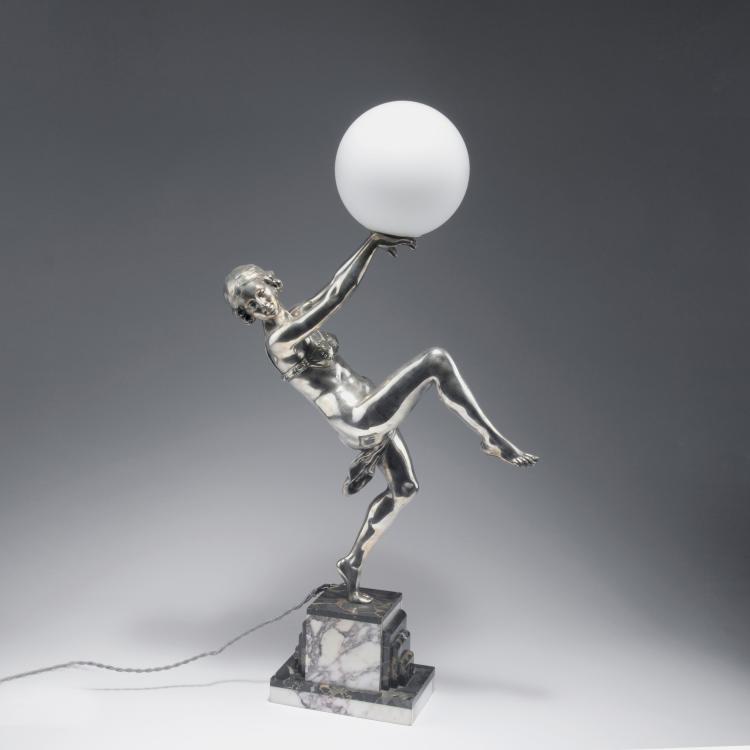 Hauptbild zu Objekt, Tischleuchte 'Kugelt&auml;nzerin', um 1930, Frankreich, 126 600