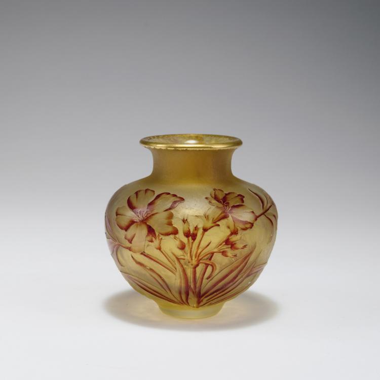 Hauptbild zu Objekt, 'Primev&egrave;res sauvages' vase, 1900-05, Daum Fr&egrave;res, Nancy, 123 186
