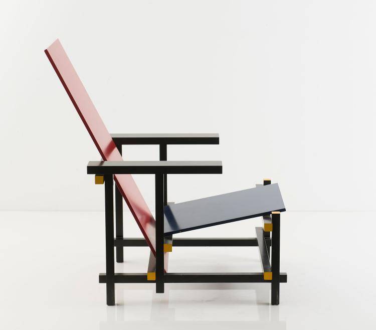 Bild 1 zu Objekt, Armlehnsessel 'Rot-Blau', 1918, Gerrit Rietveld, Cassina, Mailand, 125B 134