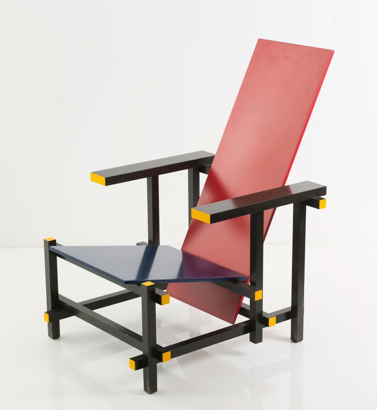 Bild 6 zu Objekt, Armlehnsessel 'Rot-Blau', 1918, Gerrit Rietveld, Cassina, Mailand, 125B 134