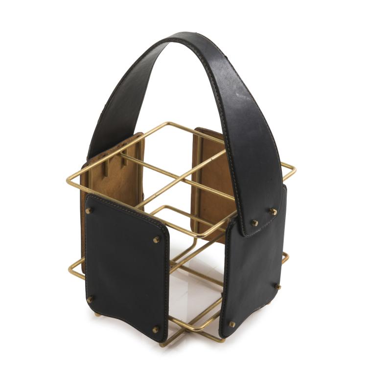 Hauptbild zu Objekt, Bottle holder, 1950s , Jacques Adnet, Frankreich, 125B 277