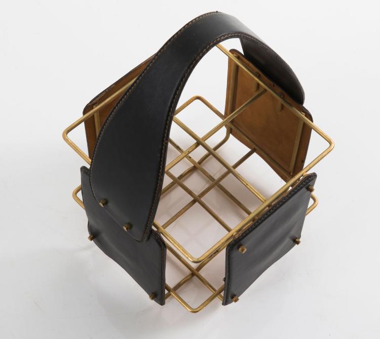 Bild 1 zu Objekt, Bottle holder, 1950s , Jacques Adnet, Frankreich, 125B 277