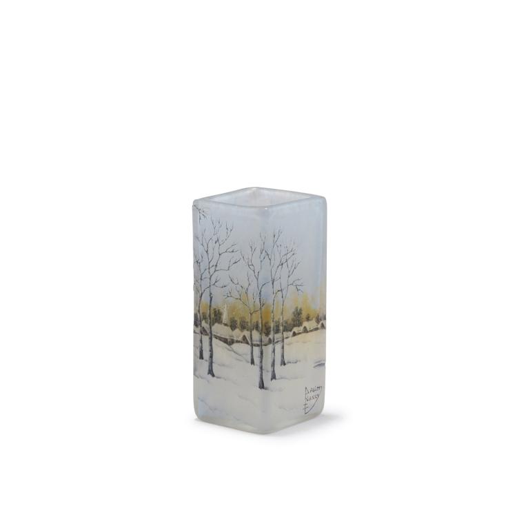 Hauptbild zu Objekt, 'Paysage d'hiver' vase, c1910, Daum Fr&egrave;res, Nancy, 123 251