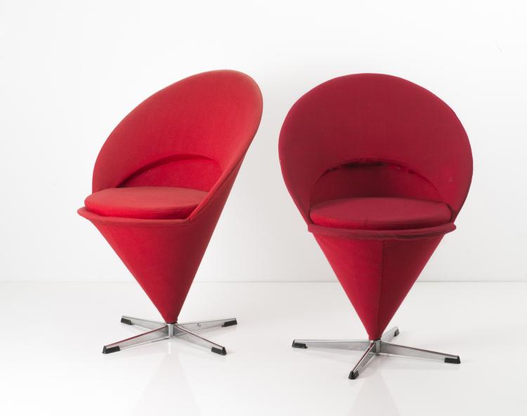 Bild 1 zu Objekt, Zwei Sessel 'Cone chair', 1958, Verner Panton, Nehl, B&uuml;nde, 125A 10