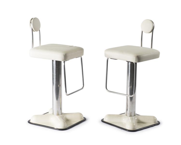 Hauptbild zu Objekt, Two 'Birillo' bar stools, 1969/70, Joe Colombo, Zanotta, Nova Milanese, 125A 52