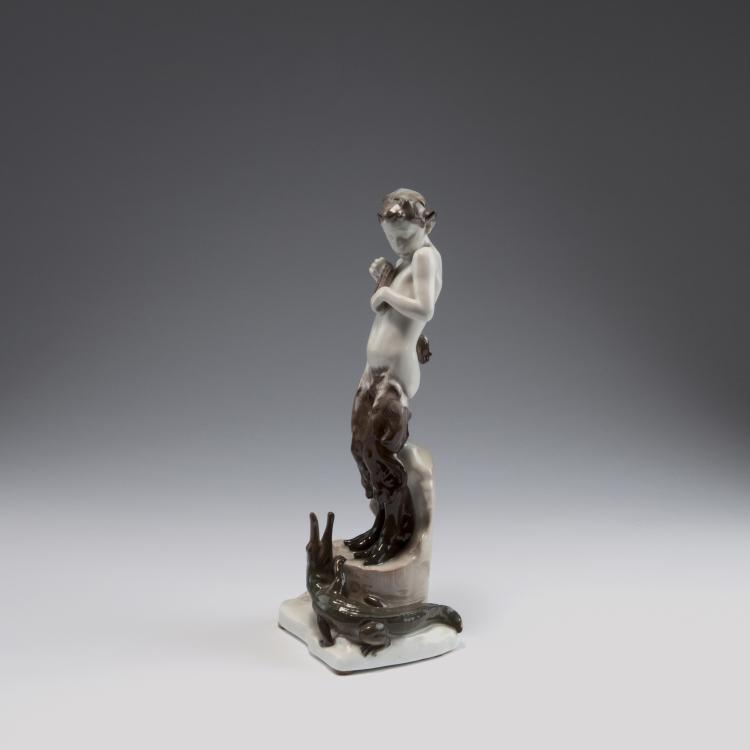 Hauptbild zu Objekt, 'Faun with crocodile', 1914, Ferdinand Liebermann, Rosenthal, Selb, 126 866