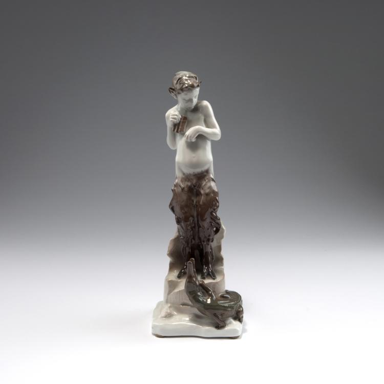 Bild 1 zu Objekt, 'Faun with crocodile', 1914, Ferdinand Liebermann, Rosenthal, Selb, 126 866
