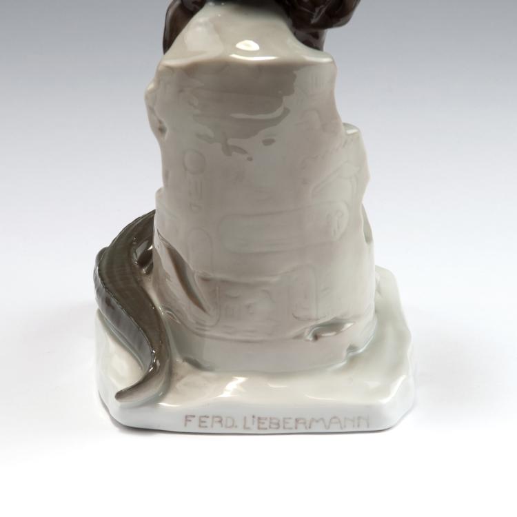 Bild 3 zu Objekt, 'Faun with crocodile', 1914, Ferdinand Liebermann, Rosenthal, Selb, 126 866