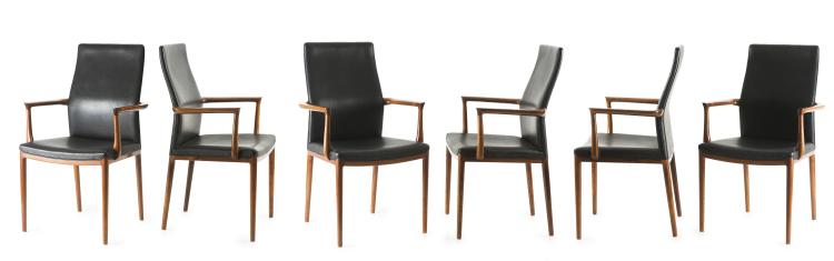 Hauptbild zu Objekt, Six armchairs, 1963, Helge Vestergaard Jensen, Andersen, Niels Roth, D&auml;nemark, 124A 68