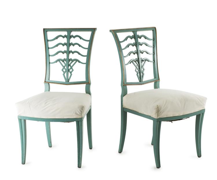 Bild 1 zu Objekt, Dresser, night table, vanity, two chairs, 1920s, Hauswalt, Heinrich M&ouml;belfabrik, Breslau, 124A 25