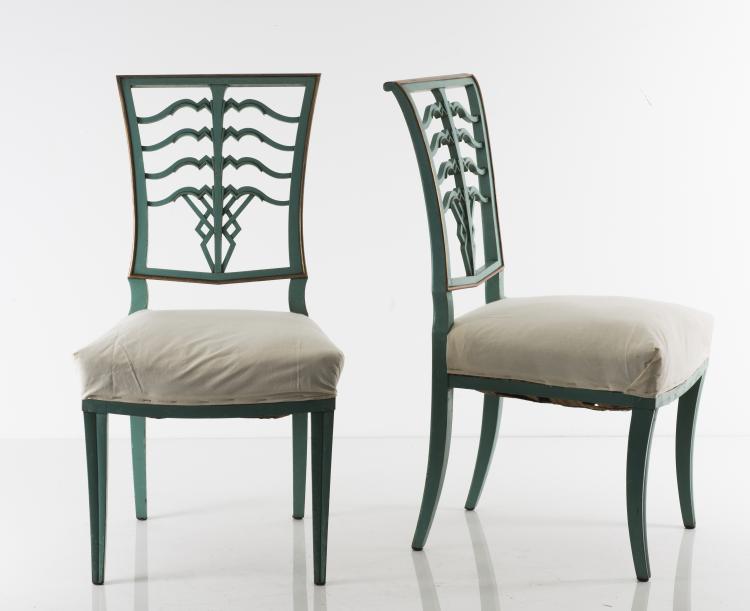 Bild 4 zu Objekt, Dresser, night table, vanity, two chairs, 1920s, Hauswalt, Heinrich M&ouml;belfabrik, Breslau, 124A 25