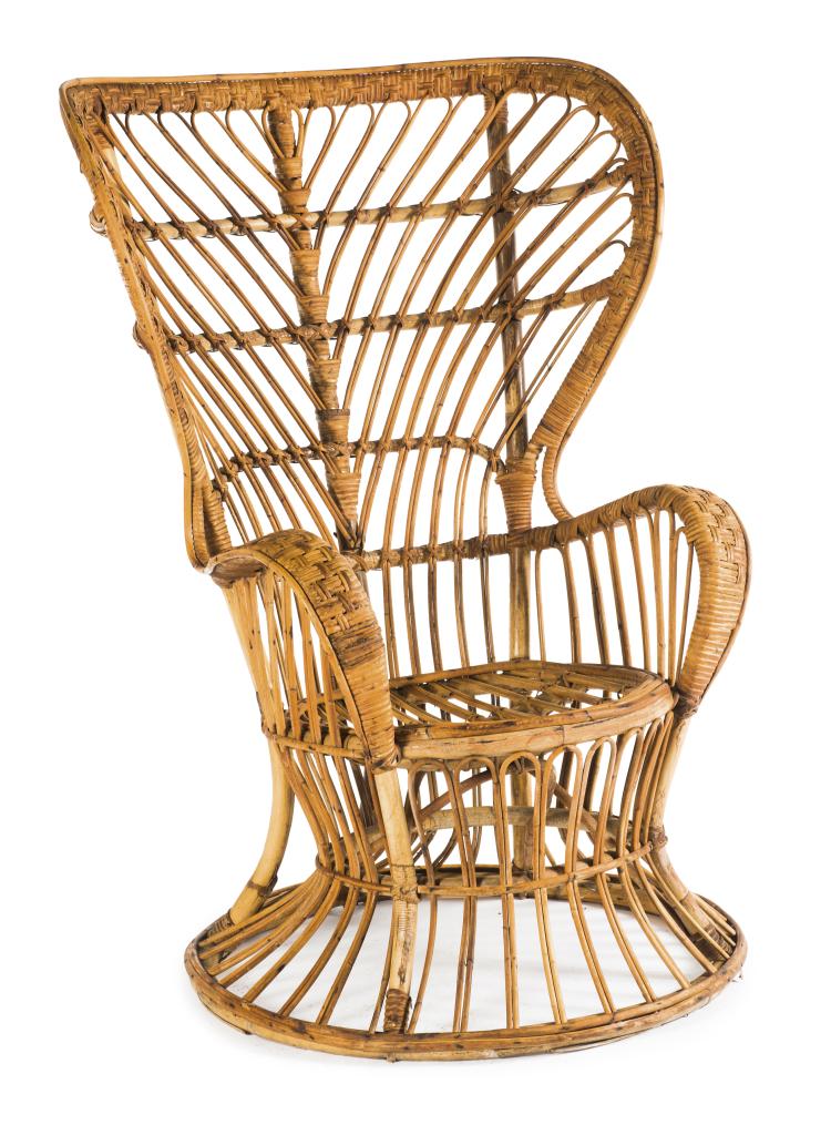 Hauptbild zu Objekt, Korbsessel, um 1950, Gio Ponti, Bonacina & C., Como, 125B 371