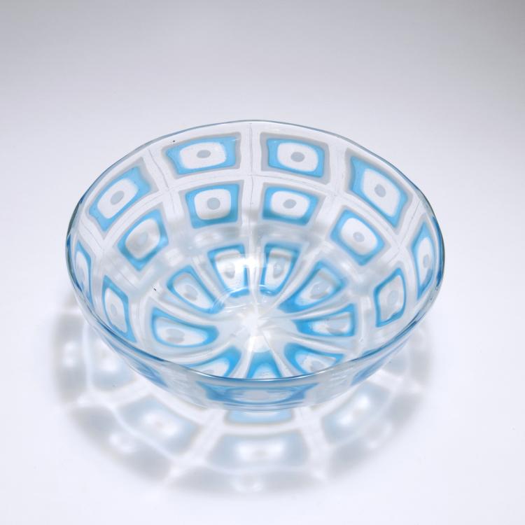 Bild 1 zu Objekt, 'Dorico acquamare' bowl, 1960, Ercole Barovier, Barovier & Toso, Murano, 125C 569