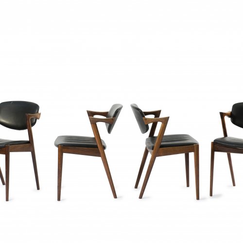 Four '#42' chairs, 1956-57