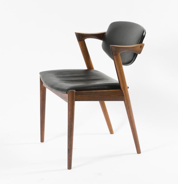 Bild 2 zu Objekt, Four '#42' chairs, 1956-57, Kai Kristiansen, Schou Andersen M&oslash;belfabrik, D&auml;nemark, 125B 220