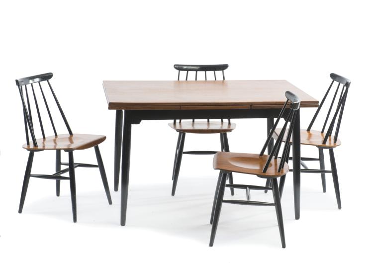 Hauptbild zu Objekt, Four chairs 'fanett', one table, c1955, Ilmari Tapiovaara, Asko Oy, Helsinki, 125B 210