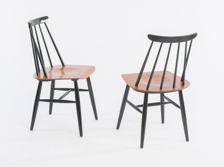 Bild 4 zu Objekt, Four chairs 'fanett', one table, c1955, Ilmari Tapiovaara, Asko Oy, Helsinki, 125B 210