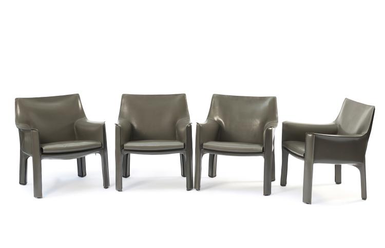 Hauptbild zu Objekt, Vier Armlehnsessel 'Cab 414', 1982, Mario Bellini, Cassina, Mailand, 125B 474