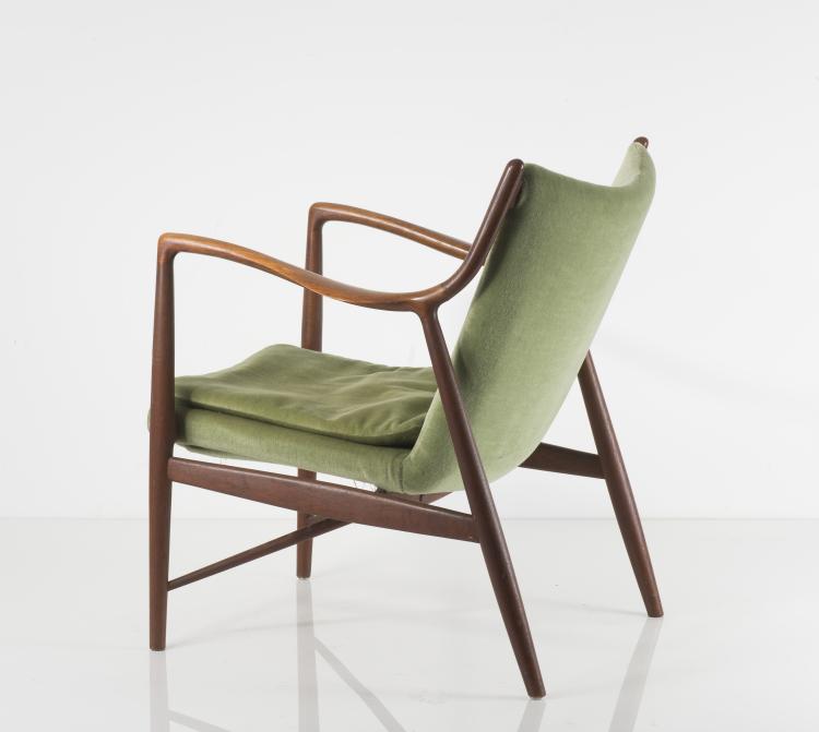 Hauptbild zu Objekt, Armlehnsessel 'FJ 45', 1945, Finn Juhl, Vodder, Niels, Kopenhagen (zugeschrieben), 125B 178