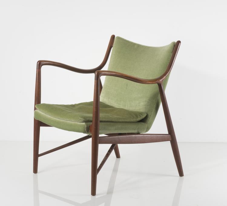 Bild 1 zu Objekt, Armlehnsessel 'FJ 45', 1945, Finn Juhl, Vodder, Niels, Kopenhagen (zugeschrieben), 125B 178