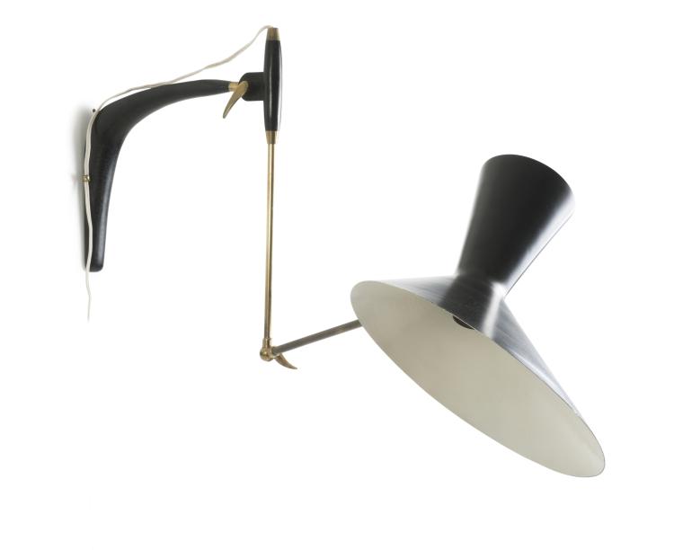 Hauptbild zu Objekt, Wandleuchte, um 1955, Stilnovo, Mailand (zugeschrieben), 125B 411