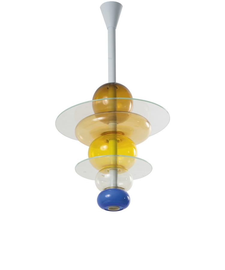 Hauptbild zu Objekt, 'Firenze' ceiling light, 1994, Ettore Sottsass, Venini & C., Murano, 125B 479
