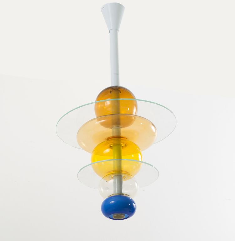 Bild 1 zu Objekt, 'Firenze' ceiling light, 1994, Ettore Sottsass, Venini & C., Murano, 125B 479