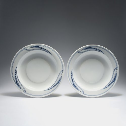 Two 'Whiplash' serving platters, 1903-04