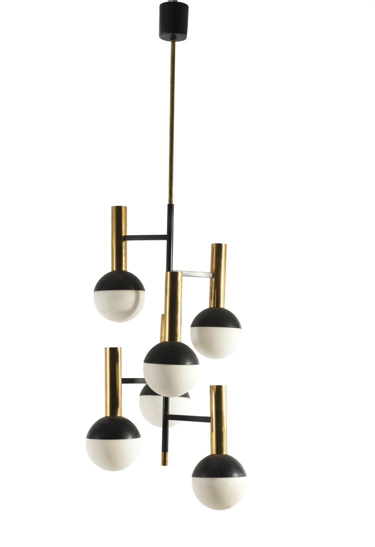 Hauptbild zu Objekt, Ceiling light, c1955, Stilnovo, Mailand (zugeschrieben), 125A 42