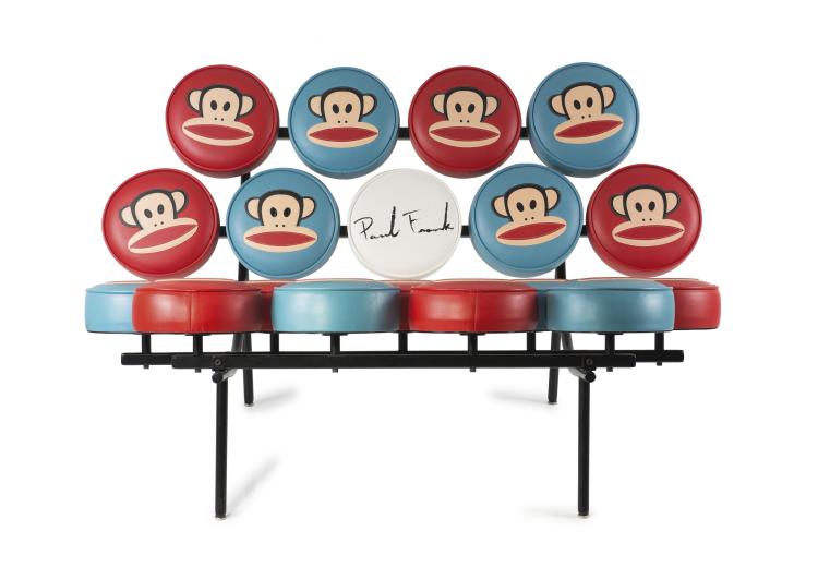 Hauptbild zu Objekt, 'Marshmallow' Sofa with 'Julius' pattern, 1956 / um 1995, Miller, Herman, Zeeland;, 127B 585