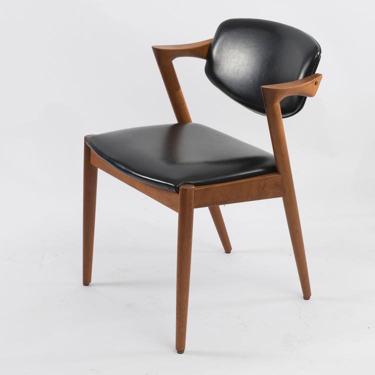 Bild 4 zu Objekt, Sechs St&uuml;hle '#42', 1956-57, Kai Kristiansen, Schou Andersen M&oslash;belfabrik, D&auml;nemark, 125B 221