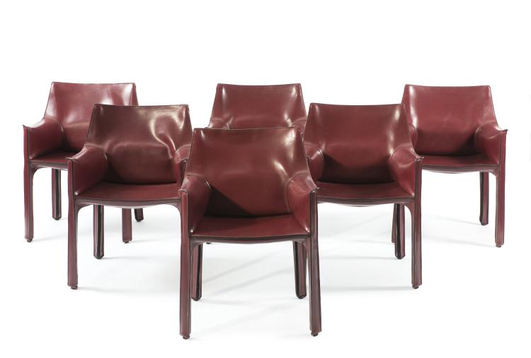 Hauptbild zu Objekt, Six 'Cab 413' chairs, 1977, Mario Bellini, Cassina, Mailand, 125B 468