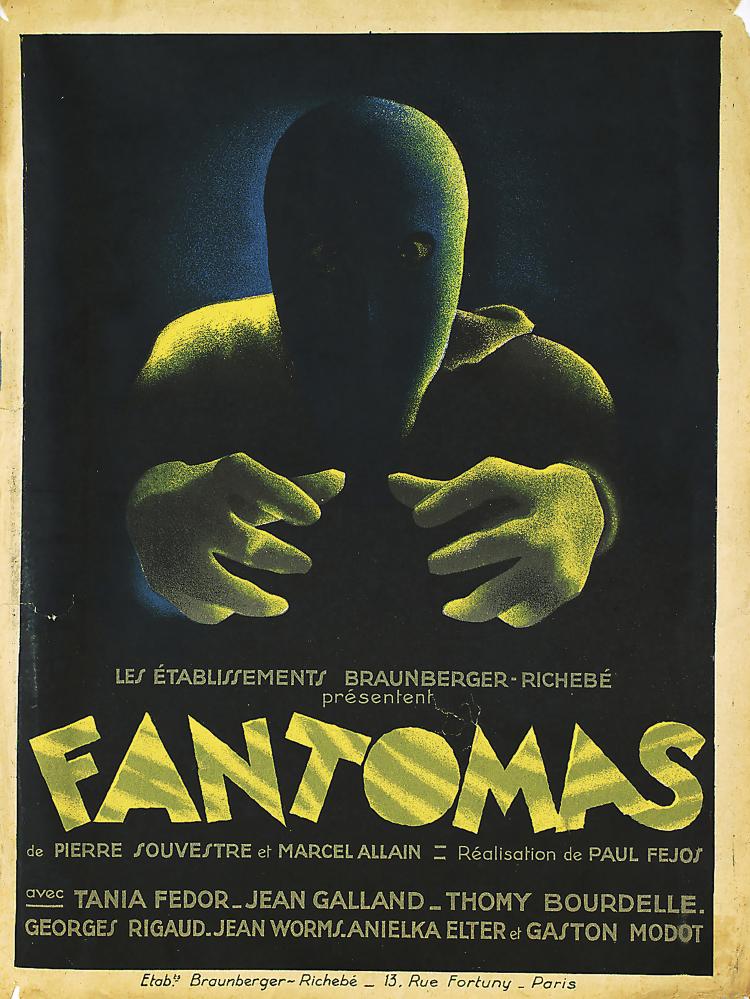 Hauptbild zu Objekt, 'Fantomas' movie poster, 1932, Frankreich, 125A 1