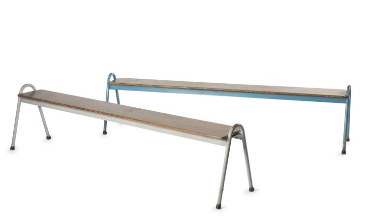 Hauptbild zu Objekt, Two stackable benches, c1958, Willy van der Meeren, Tubax, Vilvoorde, 125B 304