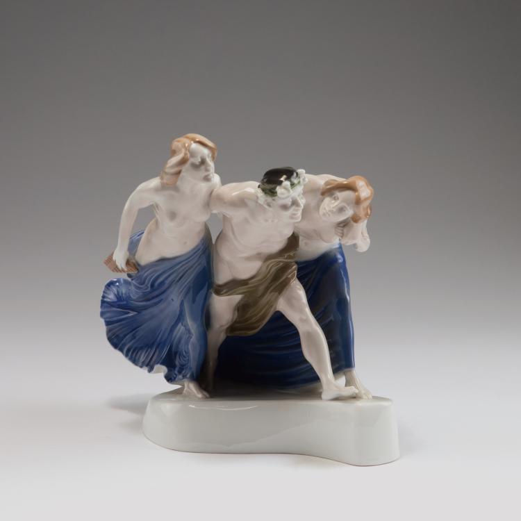 Hauptbild zu Objekt, 'St&uuml;rmende Bacchanten', 1912, Albert Caasmann, Rosenthal, Selb, 126 859