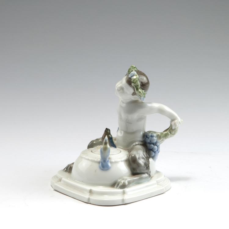 Bild 1 zu Objekt, 'Faun with Grapes' inkwell, c1914, Ferdinand Liebermann, Rosenthal, Selb, 126 869