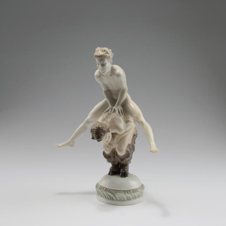 Hauptbild zu Objekt, 'Leapfrog', 1929-34, Max Daniel Hermann Fritz, Hutschenreuther, Selb, 126 846