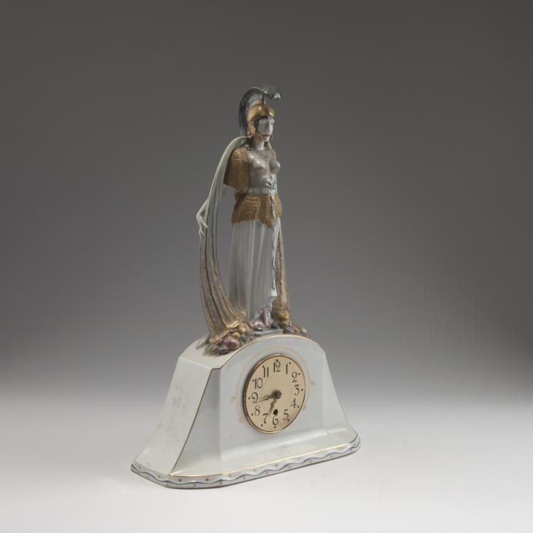 Bild 1 zu Objekt, Kaminuhr 'Pallas Athene mit F&uuml;llh&ouml;rnern', 1920er Jahre, Deutschland, 126 842