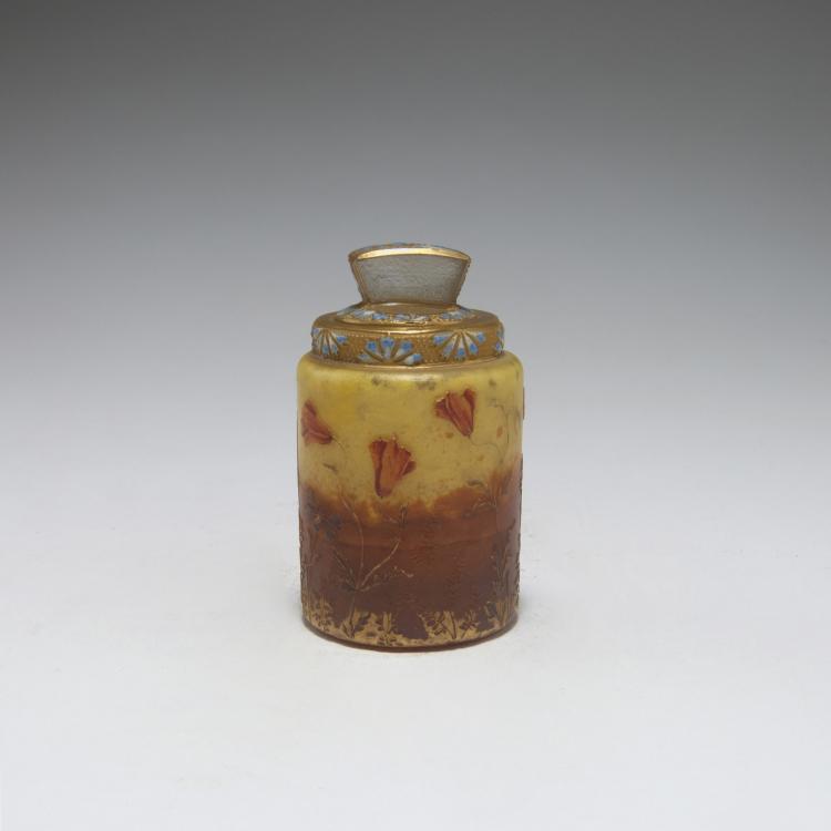 Hauptbild zu Objekt, Deckeldose 'Cocquelicot', 1900, Daum Fr&egrave;res, Nancy, 126 30