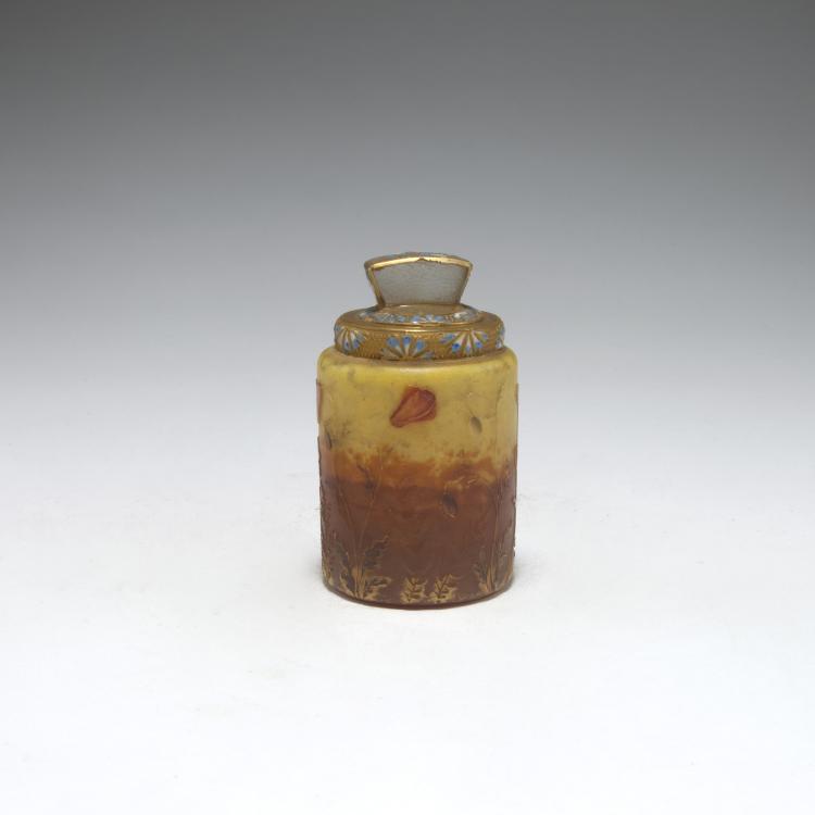 Bild 1 zu Objekt, Deckeldose 'Cocquelicot', 1900, Daum Fr&egrave;res, Nancy, 126 30